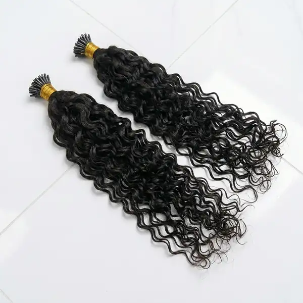 Deep Wave I Tip Hair Extensions - Strand-by-Strand Keratin Bond, Brazilian Virgin Remy