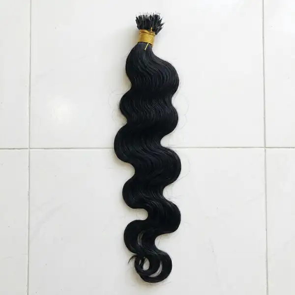 Body Wave Nano Tip Hair Extensions - Nearly Invisible Bond, Ideal for Fine Hair