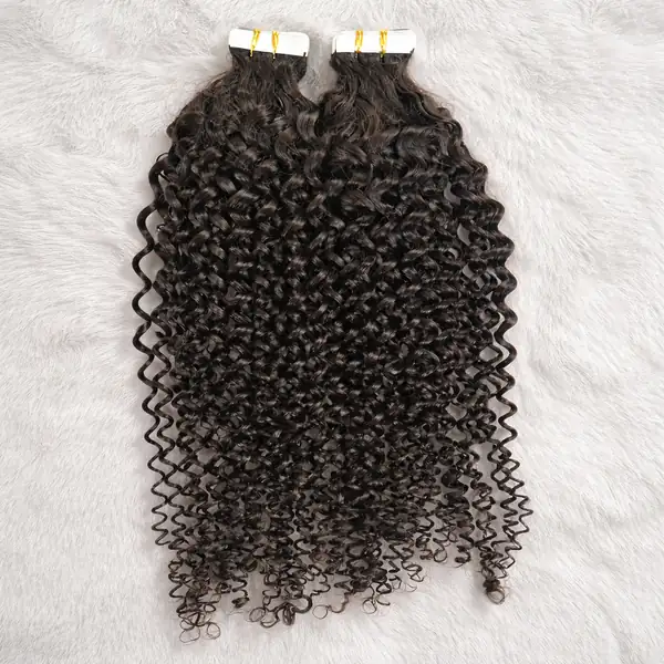 Chocolate Brown Straight Tape In Hair Extensions - Seamless Double-Drawn Remy, 40 Pieces