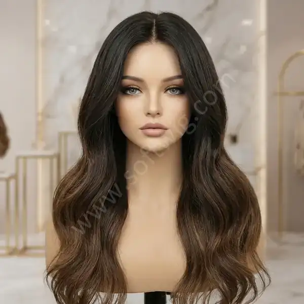 Ombre Brown Body Wave HD Lace Front Human Hair Wig Unprocessed Virgin for Special Occasions