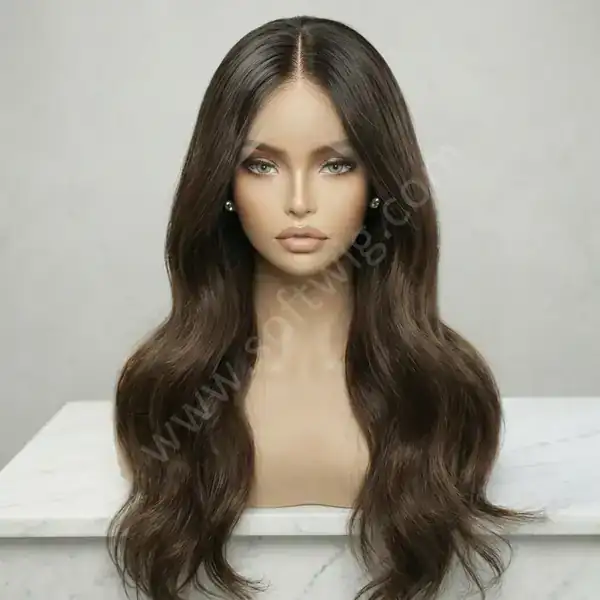 Ombre Brown Flowing Long Wave HD Lace Front Wig for Black Women