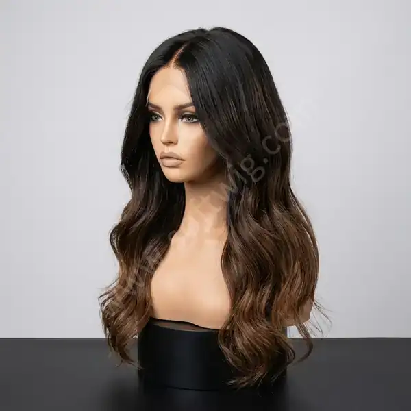 Caramel Ombre Brown Soft Body Wave HD Lace Front Human Hair Wig 13x4 HD Lace for Office Look
