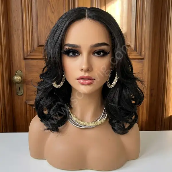 Premium HD Lace Front Wig Natural Black Body Wave 100% Human Hair
