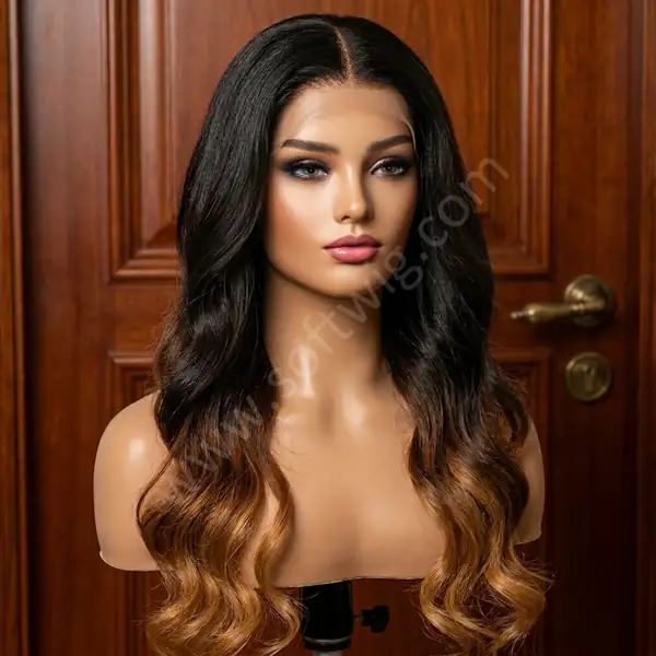 Brazilian Human Hair HD Lace Front Wig Body Wave Honey Blonde Pre-Plucked Natural Hairline