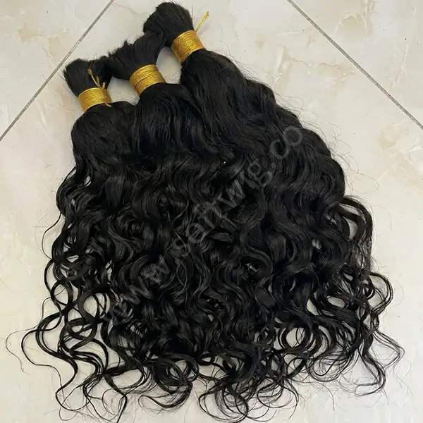 Natural Black Deep Wave Bundle 100g per bundle 100% Human Hair for Boho Braids Micro Braids No Weft